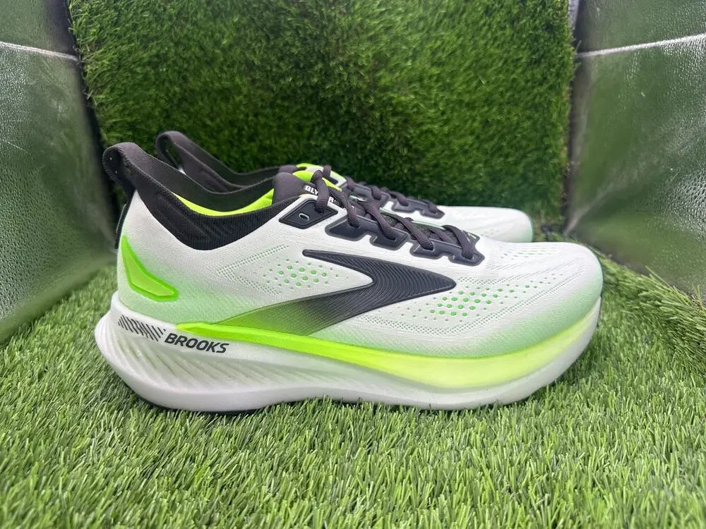 Brooks Glycerin GTS 23 1105031D154 Athletic Shoes Men's 10.5D White Knit Running